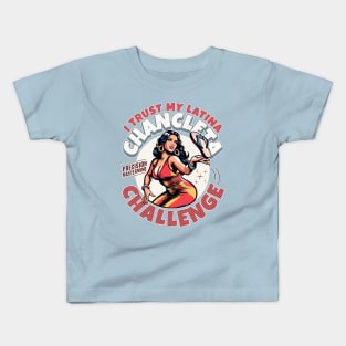 Trust my Latina Chancleta Challenge Tik-Tok Inspired Funny Latino Couple Coordinated Kids T-Shirt